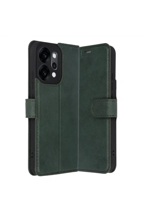 Oppo Reno 14 Trend S Plus Kapaklı Kılıf - Yeşil
