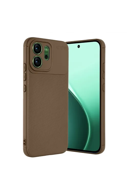 Oppo Reno 14f Auto Focus Karbon Kapak - Kahverengi