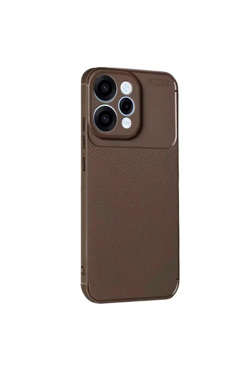 Oppo Reno 15 Auto Focus Karbon Kapak - Kahverengi