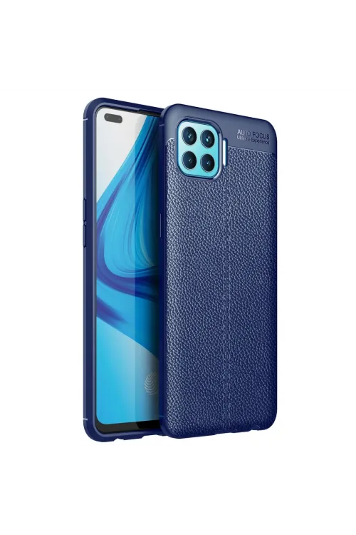Oppo Reno 4 Lite Kılıf Auto Focus Kapak - Lacivert