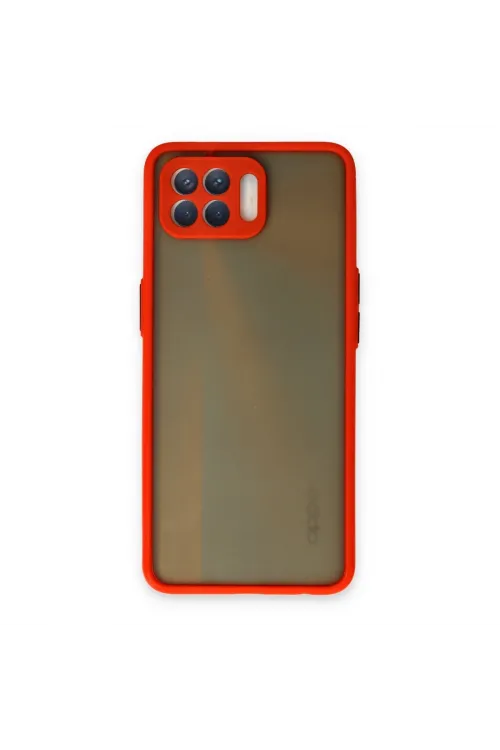 Oppo Reno 4 Lite Kılıf Montreal Silikon Kapak - Kırmızı