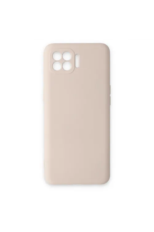Oppo Reno 4 Lite Kılıf Nano İçi Kadife Silikon - Pudra
