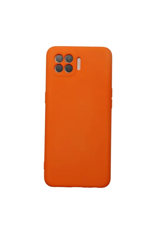 Oppo Reno 4 Lite Kılıf Nano İçi Kadife Silikon - Turuncu