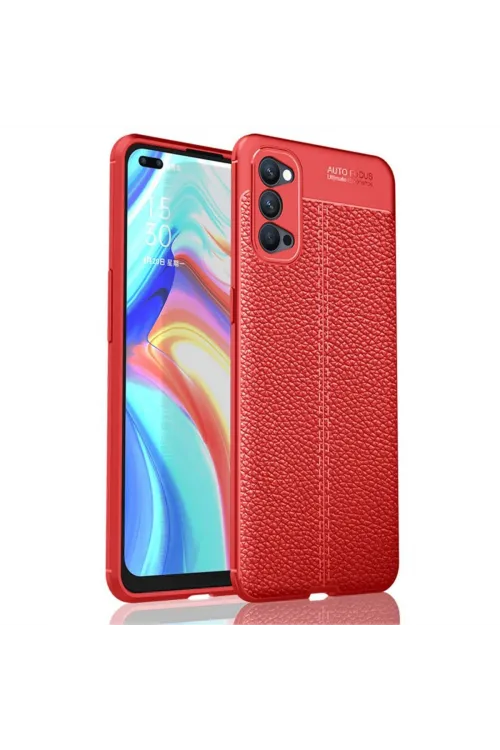 Oppo Reno 4 Pro Kılıf Auto Focus Kapak - Kırmızı