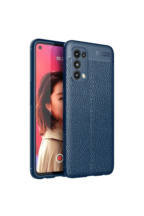 Oppo Reno 5 Kılıf Auto Focus Kapak - Lacivert