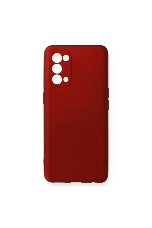 Oppo Reno 5 Kılıf First Silikon - Bordo
