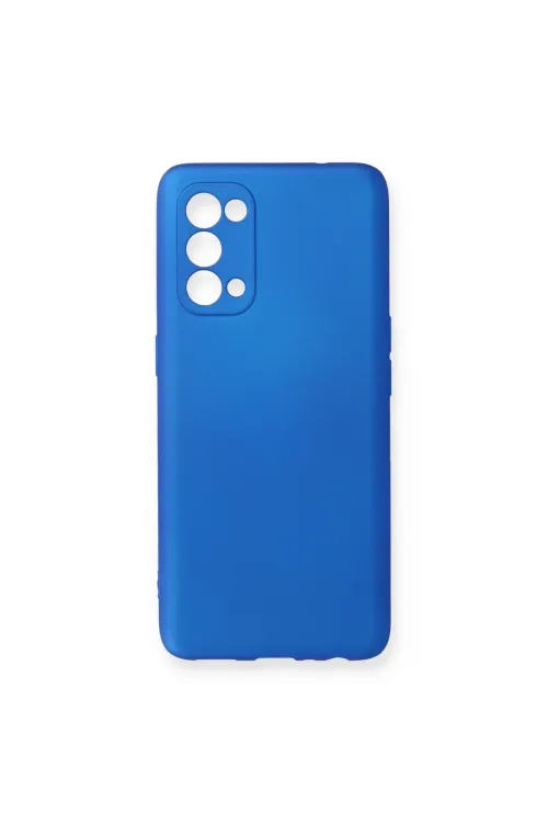 Oppo Reno 5 Kılıf First Silikon - Mavi