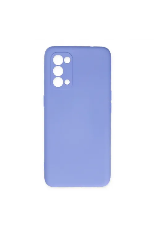 Oppo Reno 5 Kılıf Nano İçi Kadife Silikon - Lila