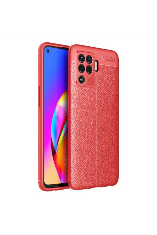 Oppo Reno 5 Lite Kılıf Auto Focus Kapak - Kırmızı