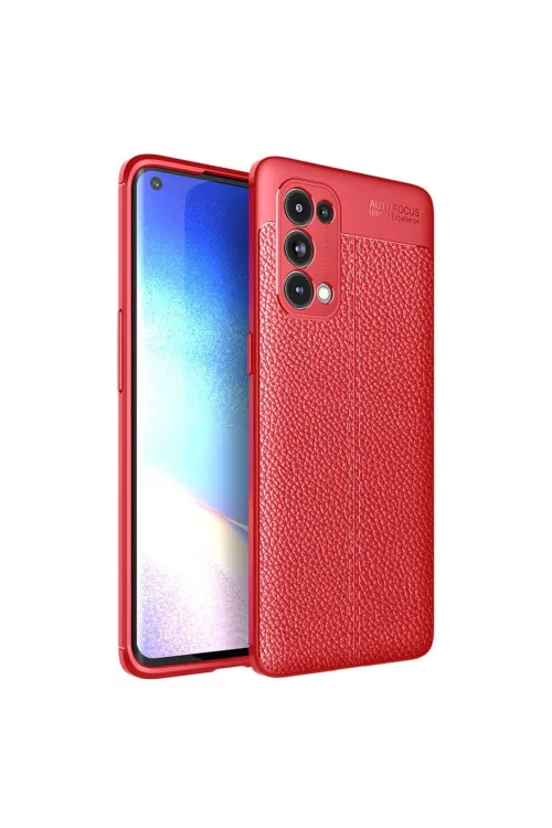 Oppo Reno 5 Pro Kılıf Auto Focus Kapak - Kırmızı