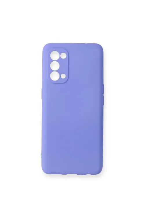 Oppo Reno 5 Pro Kılıf First Silikon - Lila
