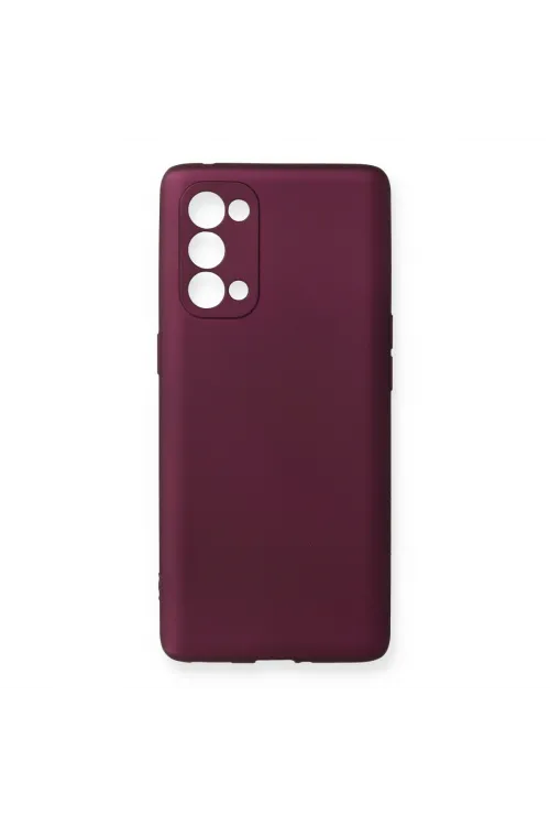 Oppo Reno 5 Pro Kılıf First Silikon - Mürdüm