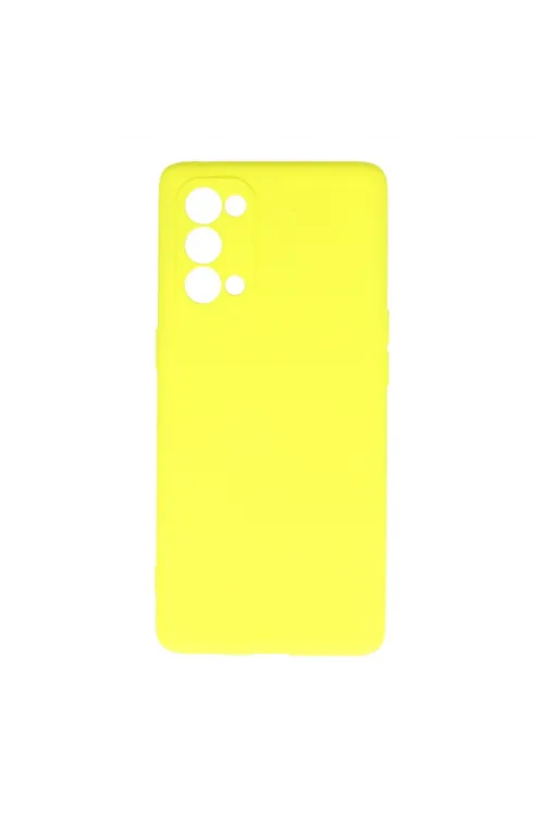 Oppo Reno 5 Pro Kılıf First Silikon - Sarı