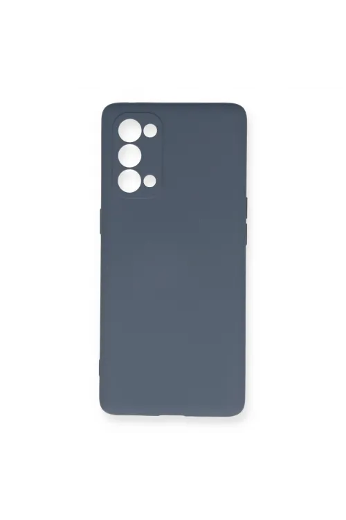 Oppo Reno 5 Pro Kılıf Nano İçi Kadife Silikon - Gri