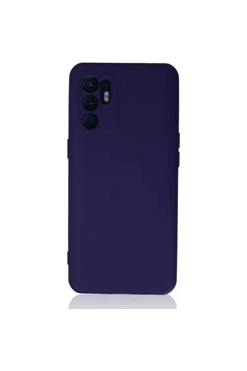 Oppo Reno 6 Kılıf Nano İçi Kadife Silikon - Mor