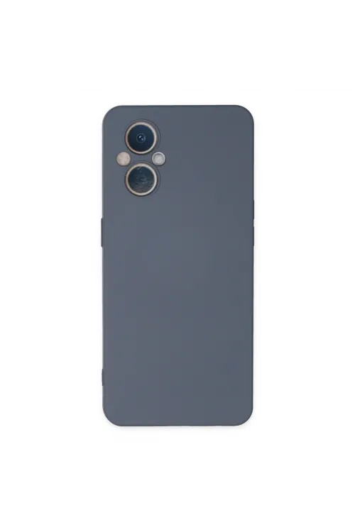 Oppo Reno 7 Lite Kılıf Nano İçi Kadife Silikon - Gri