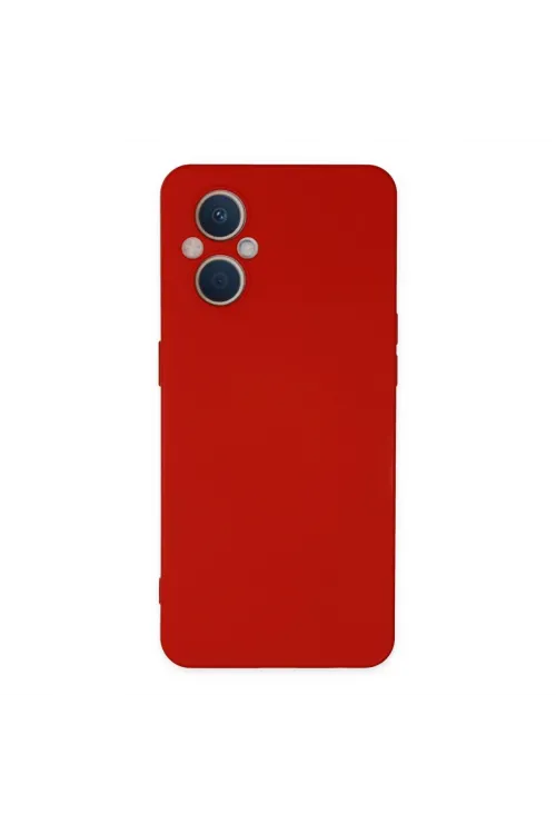 Oppo Reno 7 Lite Kılıf Nano İçi Kadife Silikon - Kırmızı