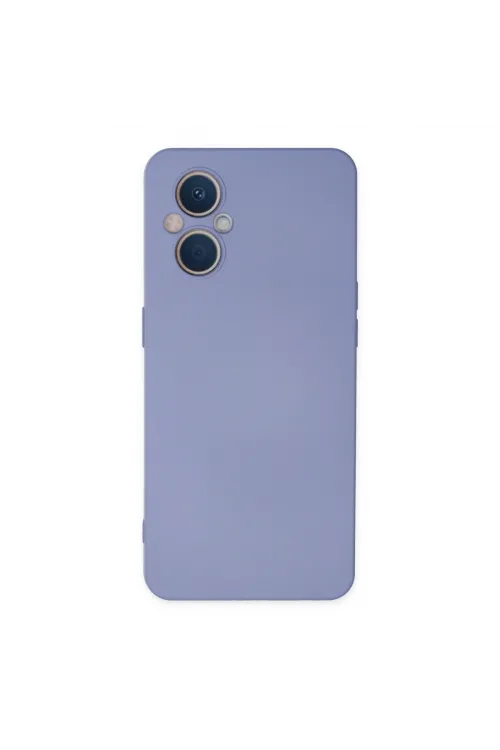 Oppo Reno 7 Lite Kılıf Nano İçi Kadife Silikon - Lila