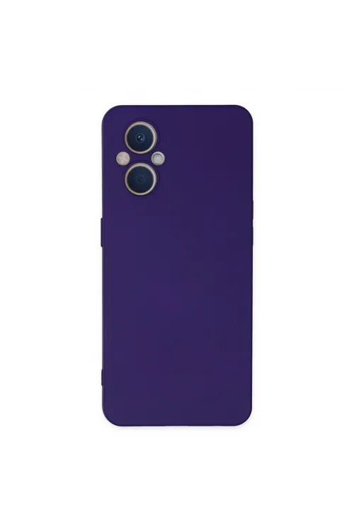 Oppo Reno 7 Lite Kılıf Nano İçi Kadife Silikon - Mor