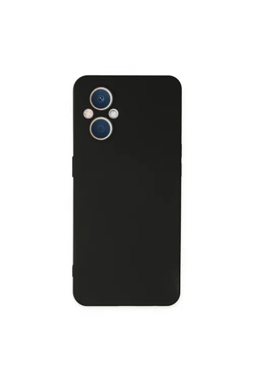 Oppo Reno 7 Lite Kılıf Nano İçi Kadife Silikon - Siyah