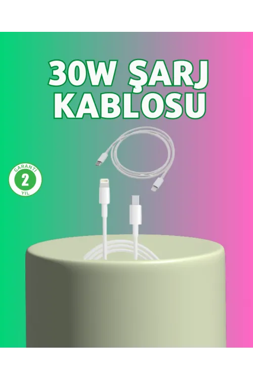 Orijinal Kalite 30w Type-c Lightning Hızlı Şarj Kablosu – 1.2m Dayanıklı