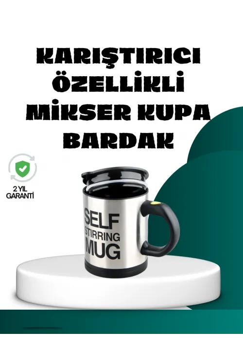 Otomatik Karıştırmalı Termos Kupa | Ergonomik Tasarım