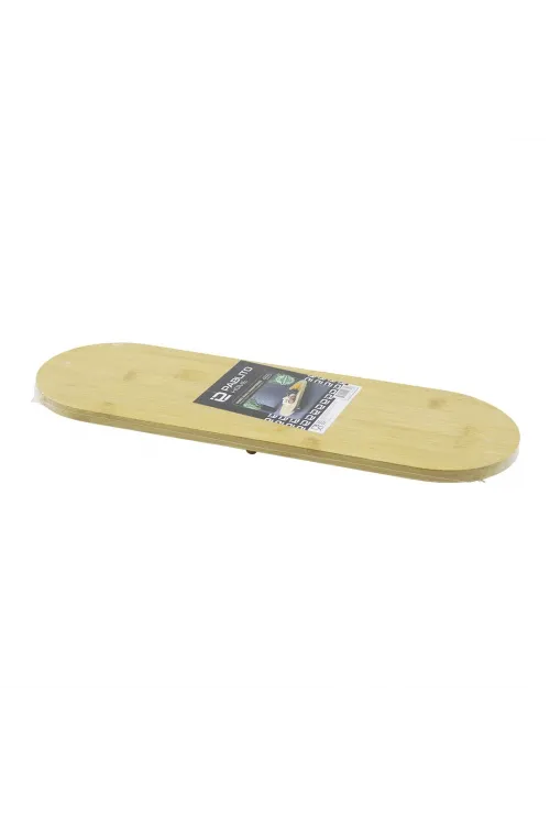 Oval Ahşap Bambu 3 Mini=1cm Ayaklı  Sunum Tepsisi 15x44x1.5cm