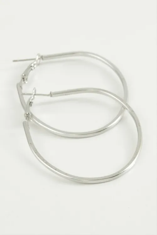 Oval Halka Küpe 4,5 cm