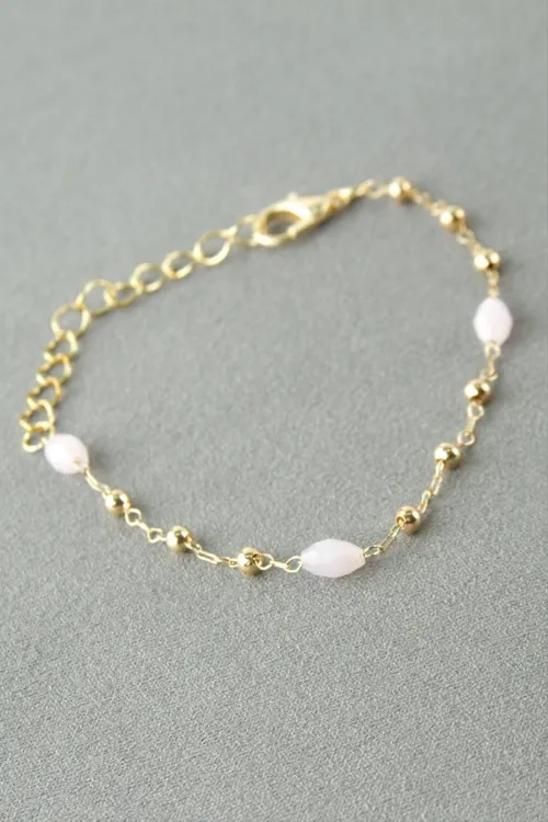 Oval Kristal Taşlı Bileklik