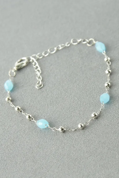Oval Kristal Taşlı Bileklik