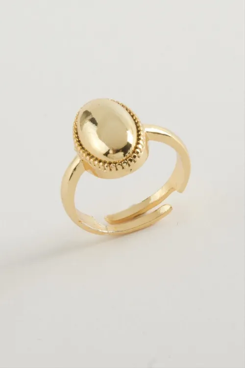 Oval Metal Yüzük