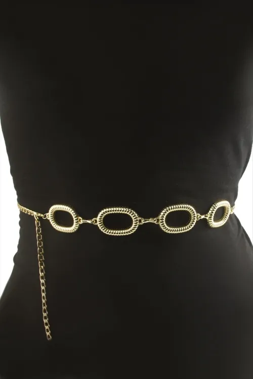 Oval Metal Zincir Kemer