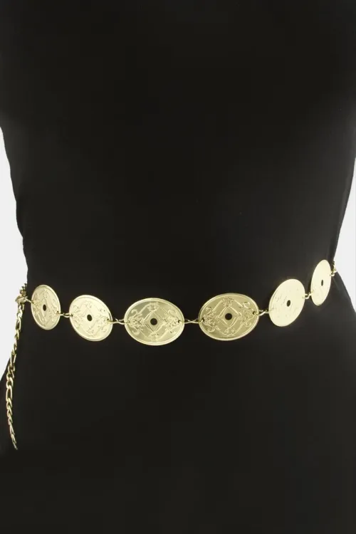 Oval Metal Zincir Kemer