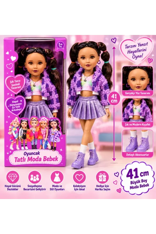Oyuncak Tatlı Moda Bebek 41 cm