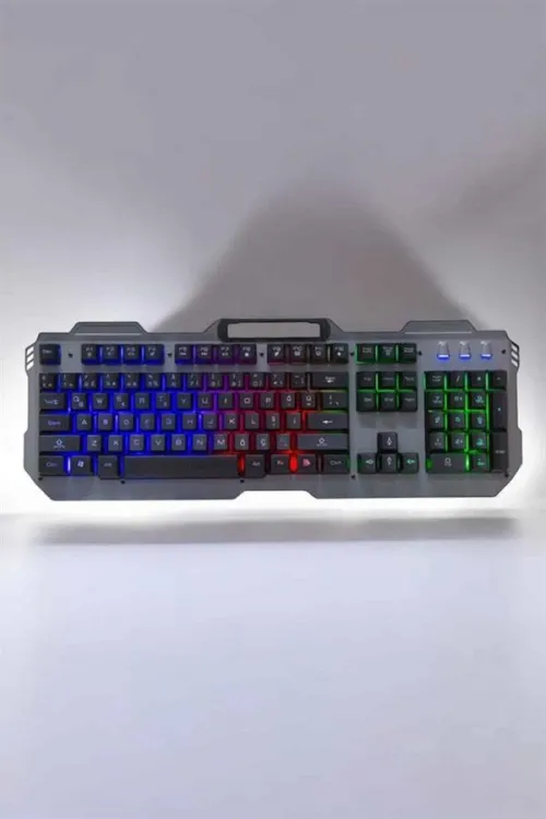 Oyuncu Klavyesi Q Klavye Rgb Işıklı Mouse Hediyeli