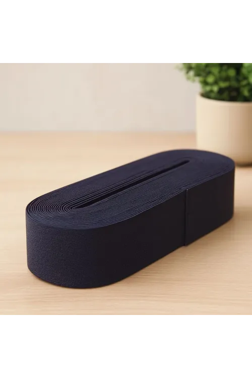 Paça Lastiği Yassı Geniş Siyah 4 cm 10 m