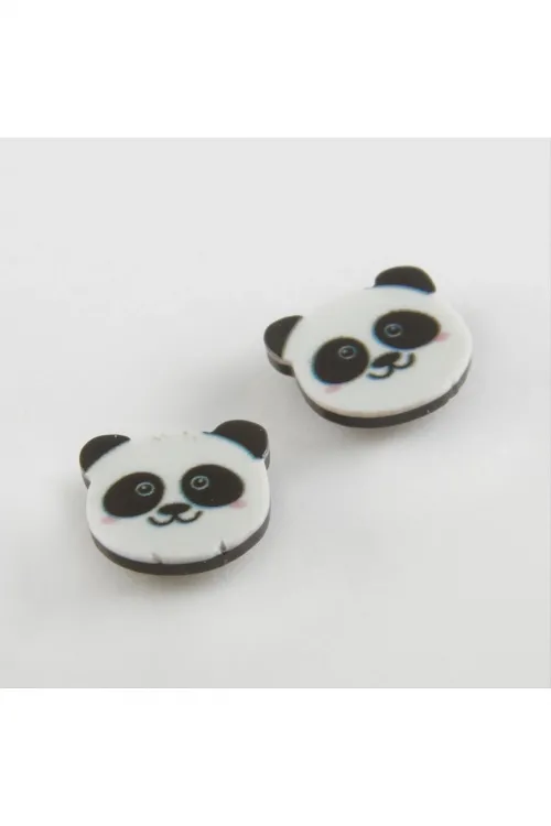 Panda Mıknatıslı Plastik Çocuk Küpesi