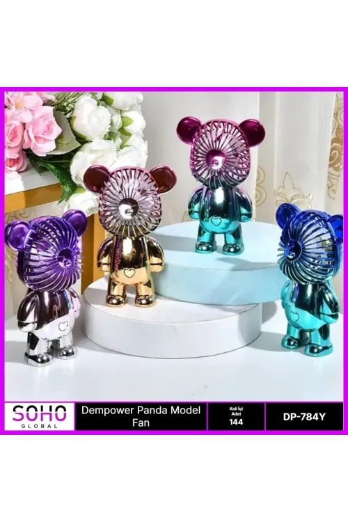 Panda Model Mini Fan 3 Kademeli