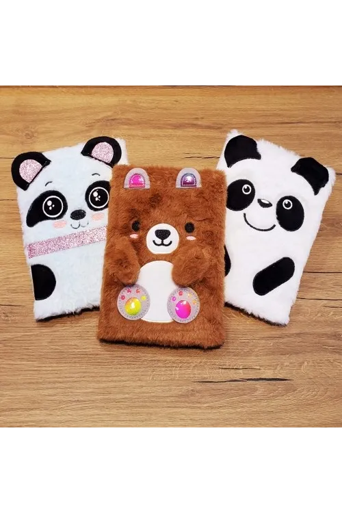 Panda Tasarımlı Peluş Defter