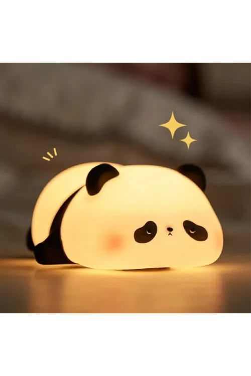 Panda Tasarımlı Renk Değiştirebilen Dokunmatik Gece Lambası