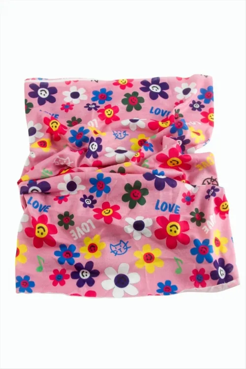 Papatya Desenli Baff Boyunluk
