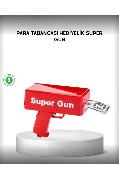 Para Dolar Saçma Para Atma Tabancası Otomatik Kırmızı Oyuncak