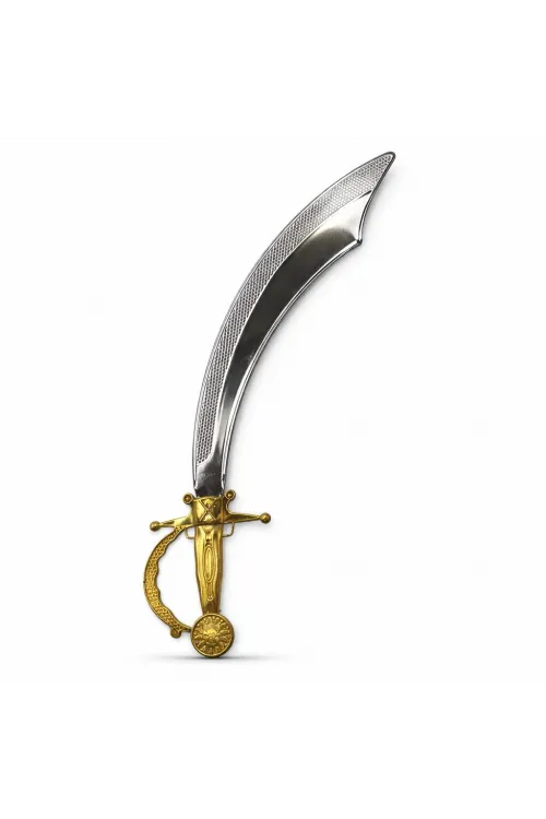 Parlak Metal Görünümlü Plastik Korsan Kılıcı - 45 cm