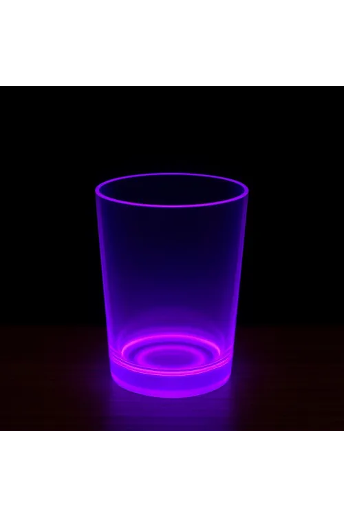 PartyGlow Neon Mor Bardak 8.5 x 10.5 cm