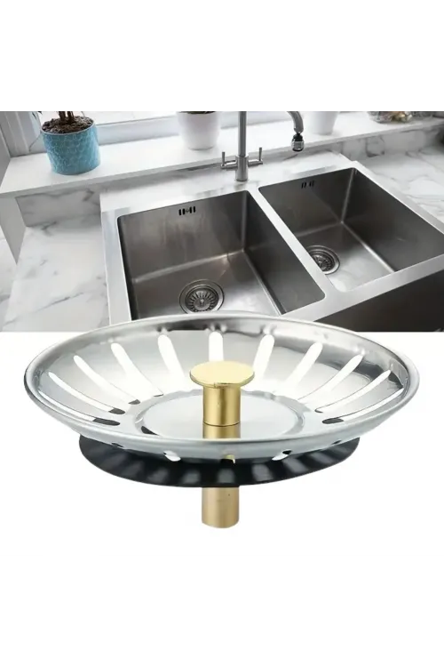 Paslanmaz Çelik Mutfak Evye Lavabo Süzgeci Lavabo Gideri Atık Gıda Tıpası