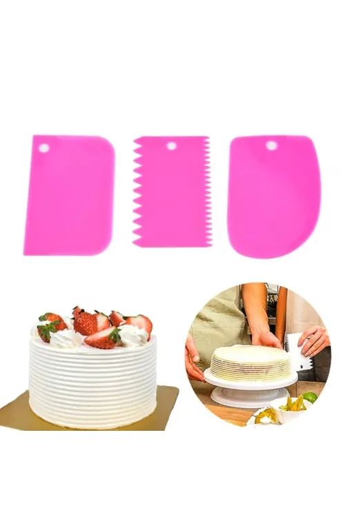 Pasta Hamur Şekillendirici Spatula Kesici Kazıyıcı Dekoratör Set