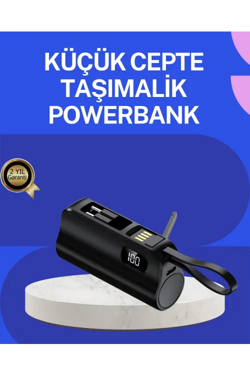 Pd 20w Hızlı Şarjlı Kablolu Kablosuz Kullanım Powerbank