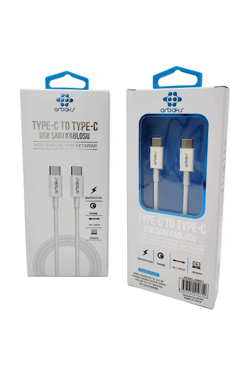PD 60W(20V/3.4A) TYPE-C To TYPE-C Usb Şarj Kablosu VTX-073