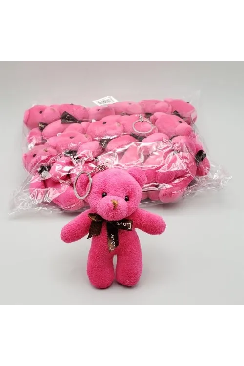 Peluş Ayıcık Anahtarlık Pembe