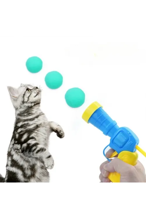 Peluş Top Atan İnteraktif Kedi Oyuncağı